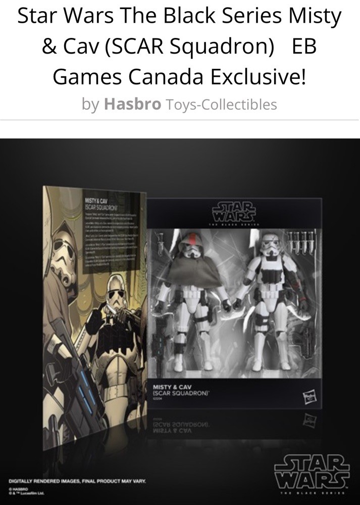 🔥 Star Wars The Black Series 🔥 Hasbro X EBGames CAV & MISTY SCAR Squadron Seal