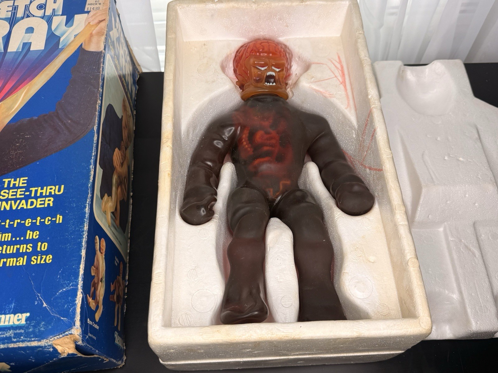 1979 Kenner Stretch X-Ray See-Thru Invader Figure Boxed w/ Box & Foam Insert