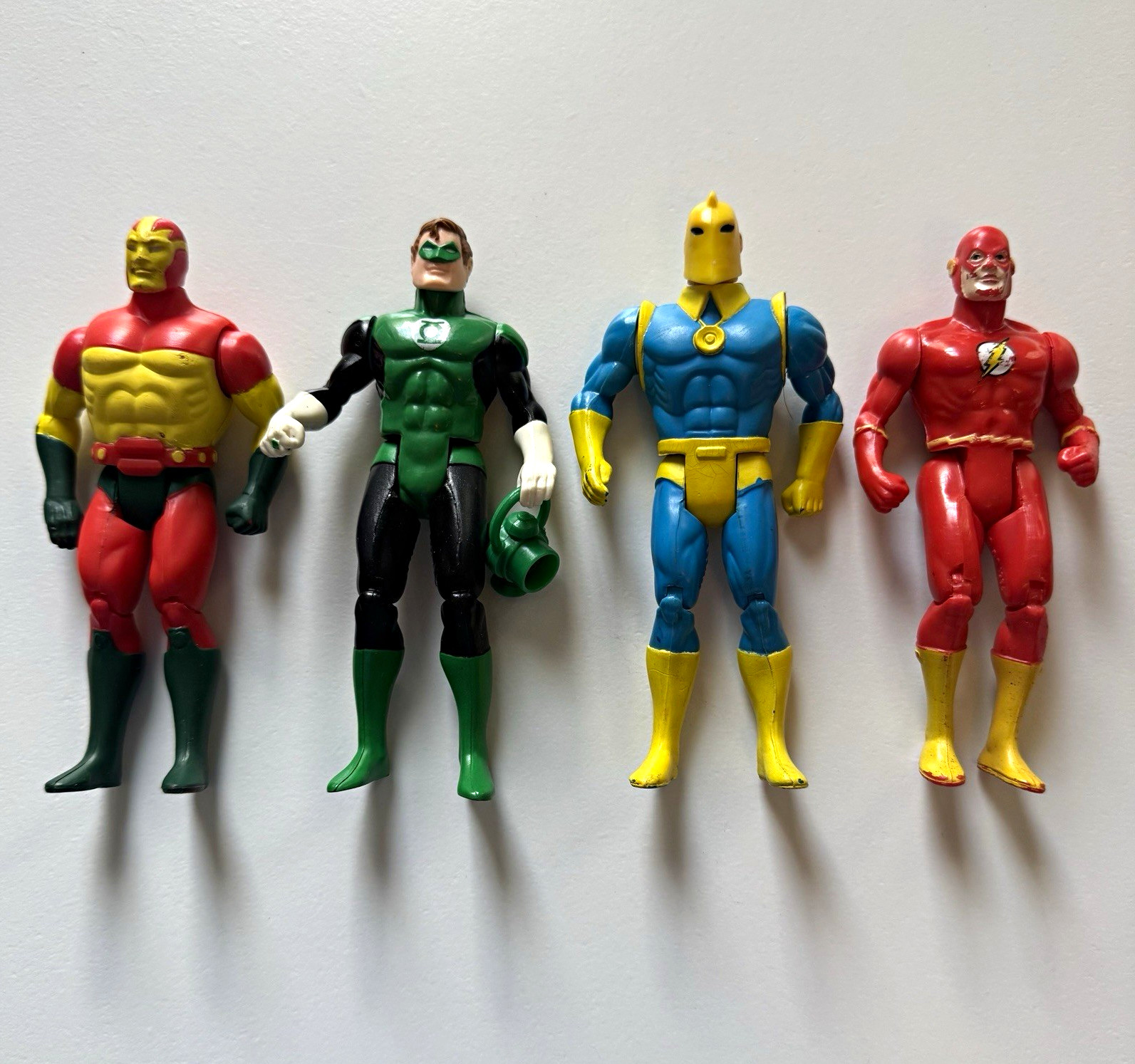 Vtg Action Figs Kenner DC Comics Super Powers Miracle, Green Lantern,Fate, Flash