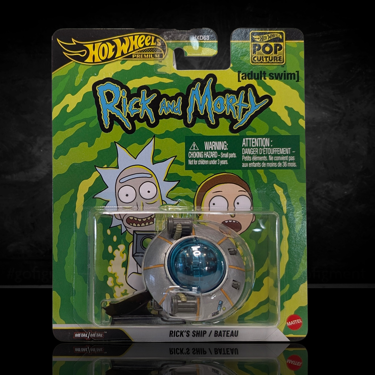 Rick and Morty adult swim Rick’s Ship Hot Wheels Premium Pop Culture Diecast Car