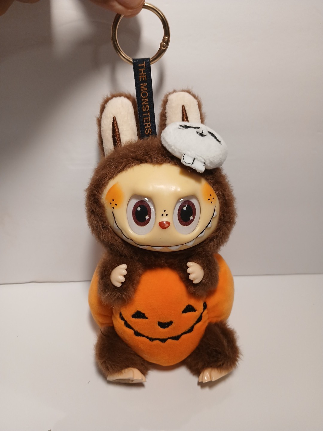 NEW Monsters Halloween Cocoa Brown Orange Pumpkin Plush Pendant Doll