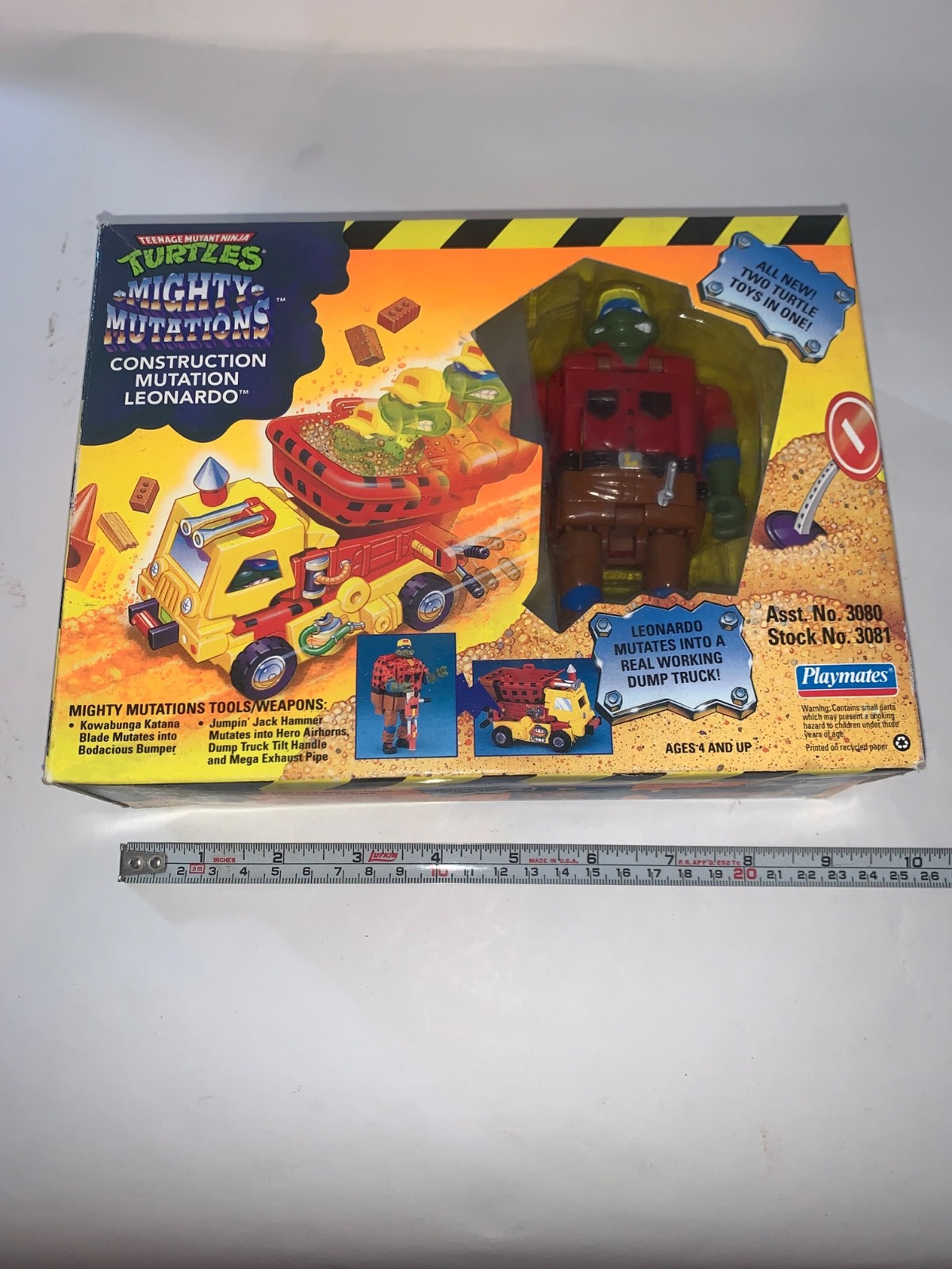 Teenage Mutant Ninja Turtles TMNT Construction Mutation Leonardo 1994 w/box