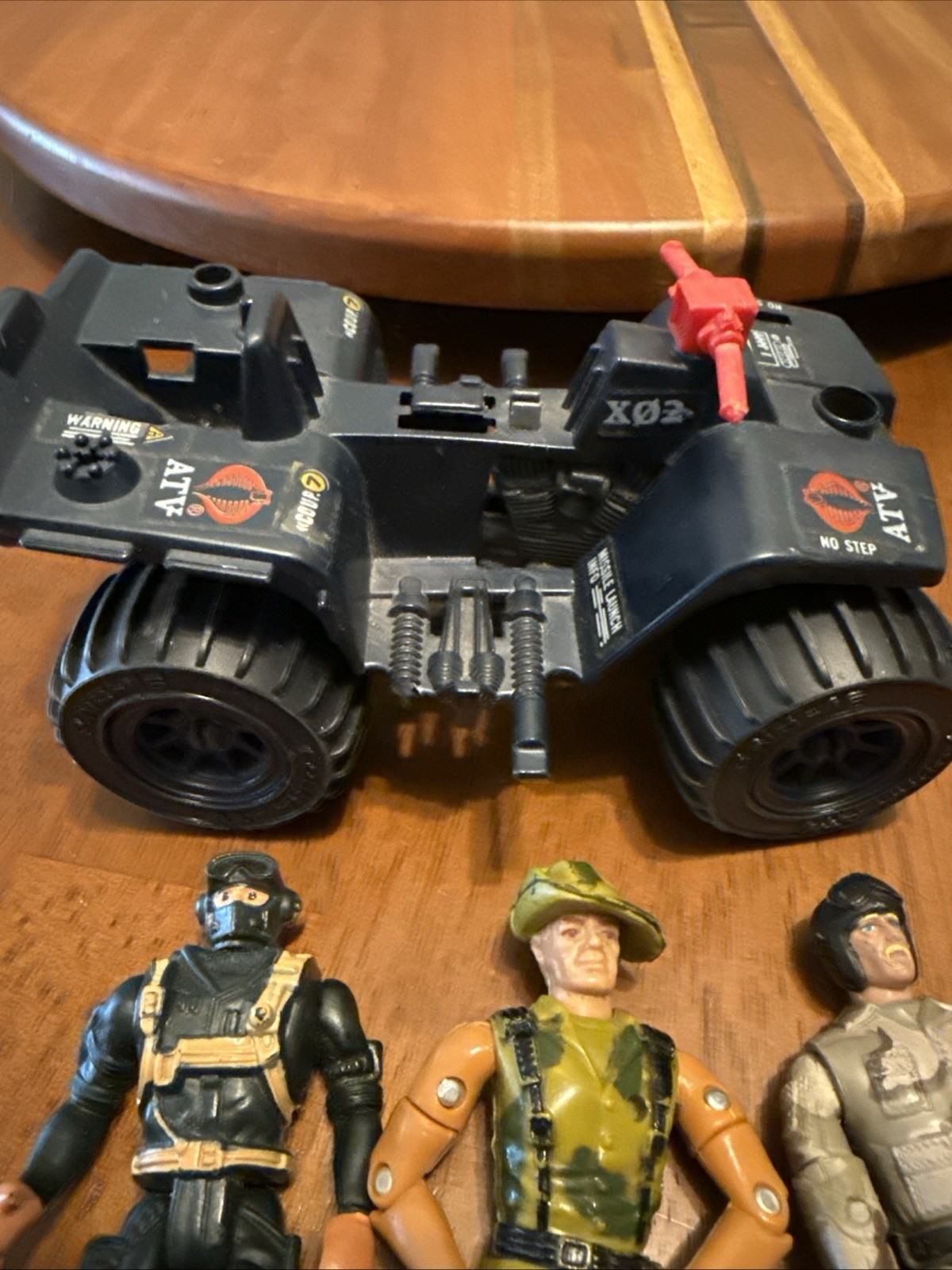Gi Joe Cobra Ferret 1985 Incomplete Vehicle & 3 Figures