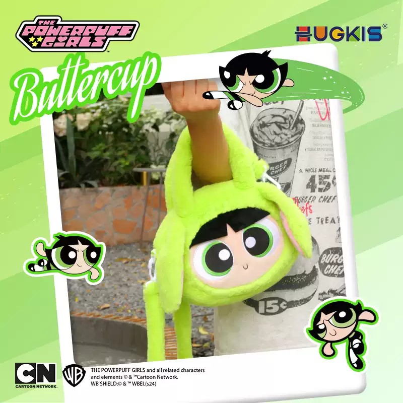 Hugkis Powerpuff Blossom Bubbles Buttercup 10.6In Cross Body Anime Goods Gift
