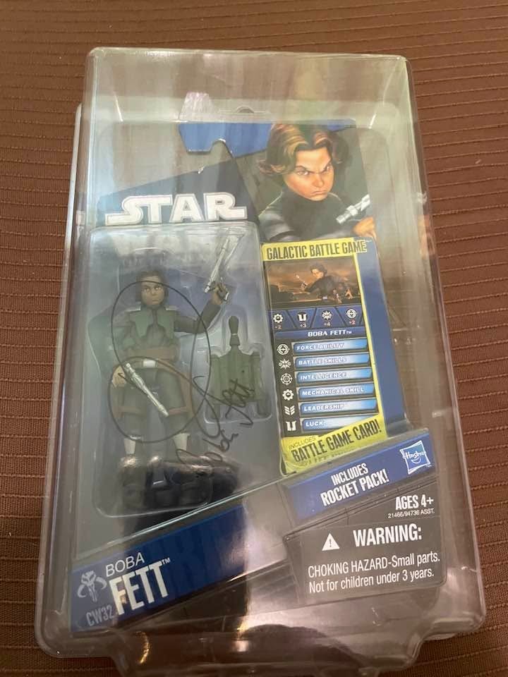 Daniel Logan autographed Boba Fett figure