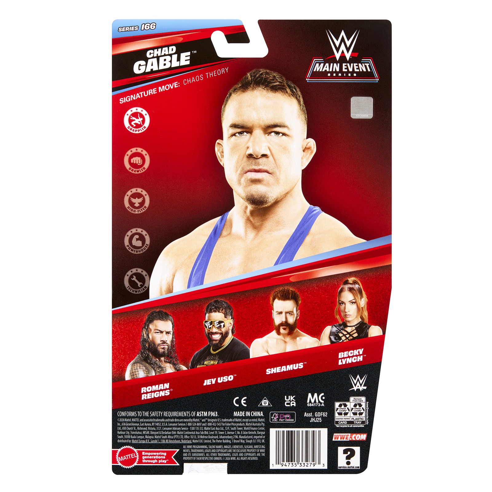 Chad Gable – WWE Main Event 166 Mattel Toy Wrestling Action Figure