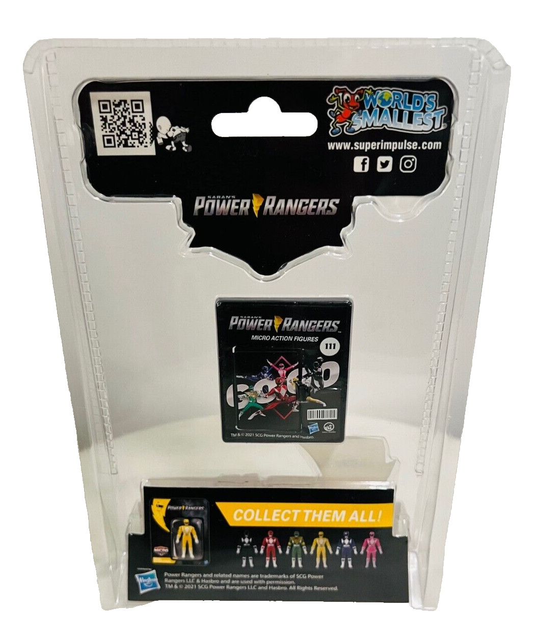 World’s Smallest Saban’s POWER RANGERS Action Micro Figures YELLOW Collectible