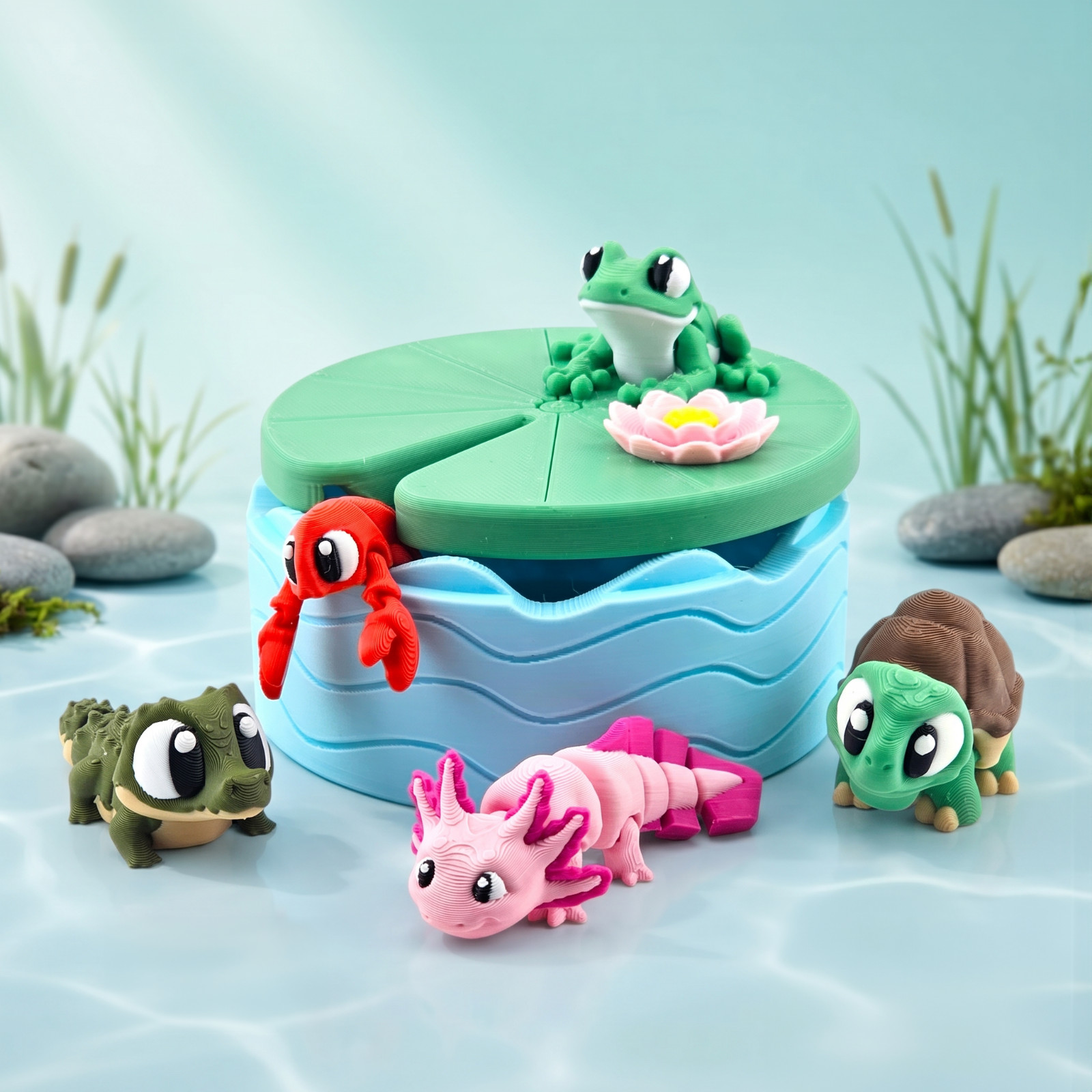 Lily Pad Pals Mini Playset – Screen-Free Imaginative Play & Fidget Desk Toy