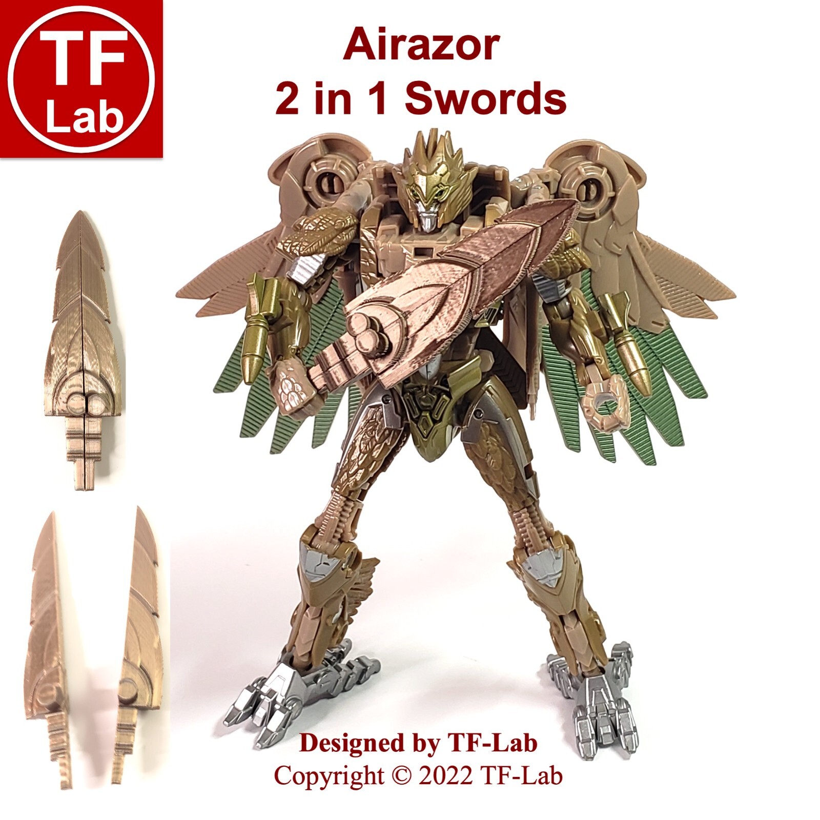 2 in 1 Swords Upgrade Kit for Transformers Studio Series SS 97 Airazor TF-Lab