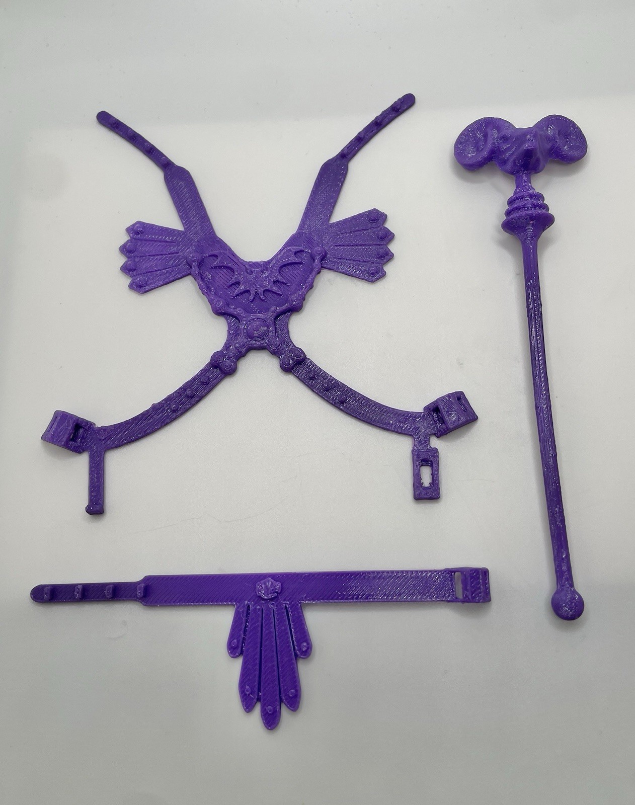Vintage REPRO Skeletor Armor Set & Staff MOTU Masters of the Universe 1986 Part
