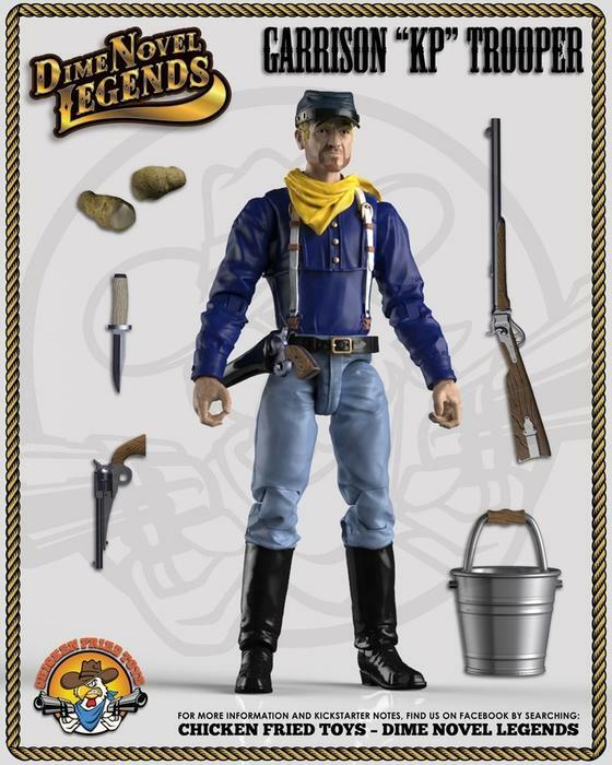 Dime Novel Legends 1:18 scale (4″) old west action figure Garrison Trooper