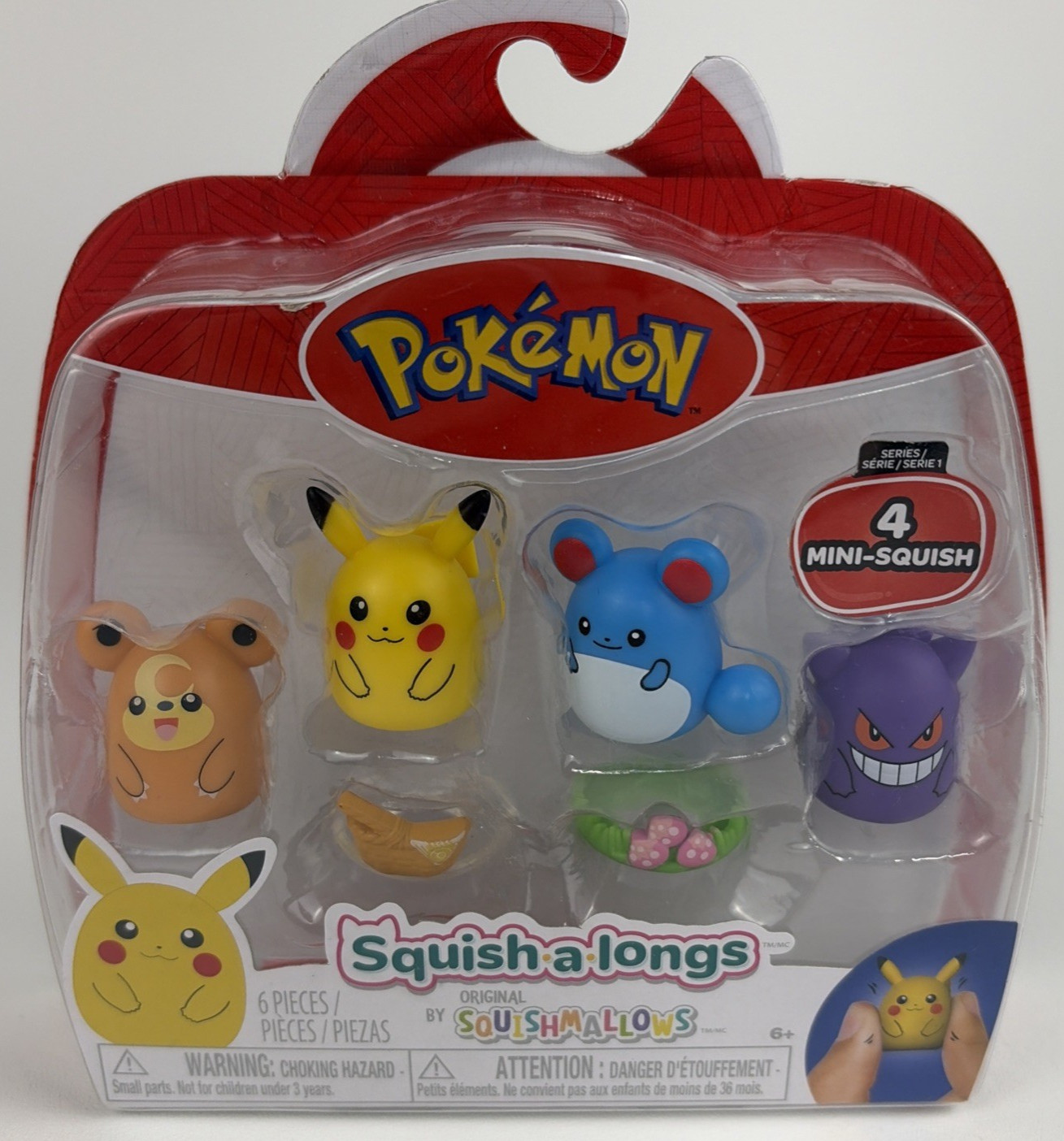 New Pokémon Squishmallows Squish A Longs Squishalongs 4 Mini-Squish Series 1