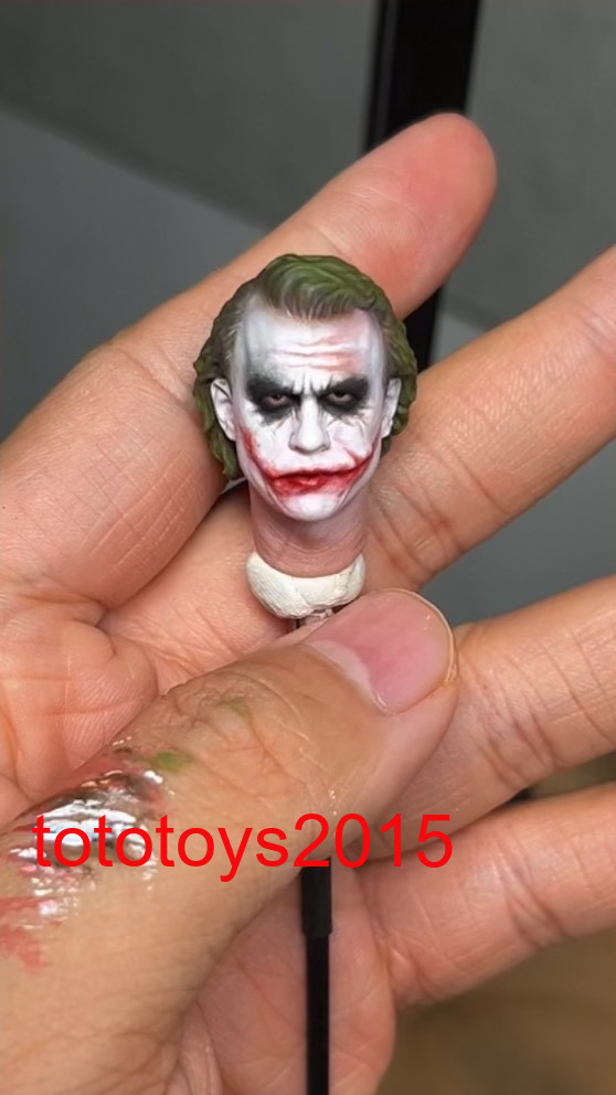 1/12 1/18 1/24 Heath Ledger Joker Head Sculpt Model For 6″ 3.75″Action Figure