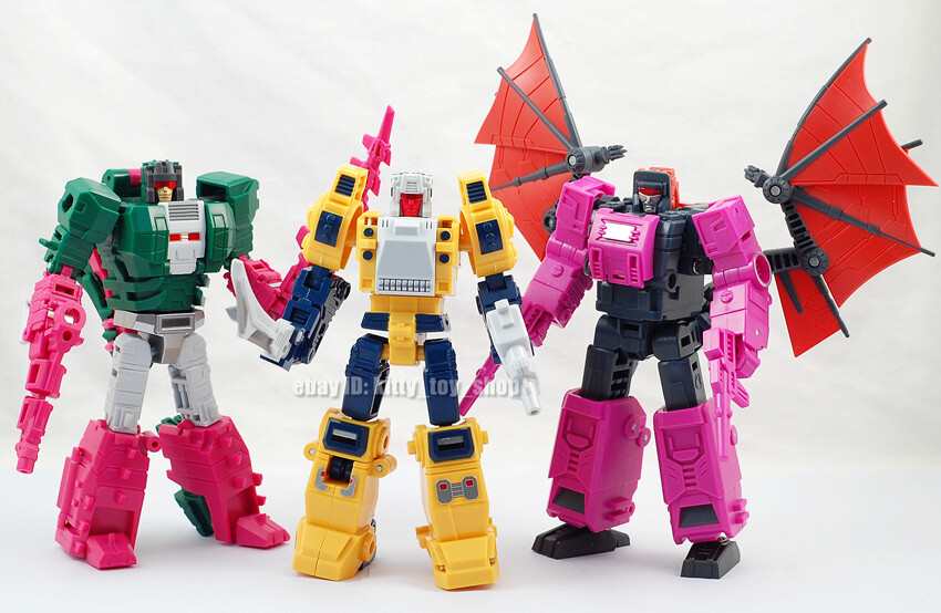 Kids Toy Pocket Size Small Scale MFT Car Fighter Robots Headmaster Model Figures