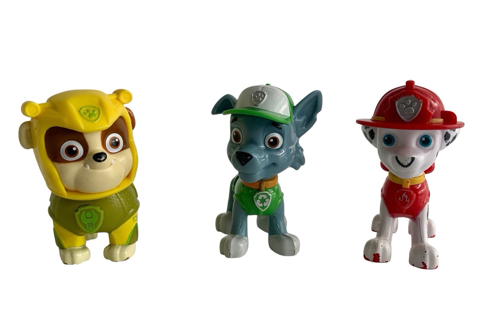 Lot of 9 Paw Patrol Figures & Vehicle – Marshall Chase Rubble Rocky Zuma