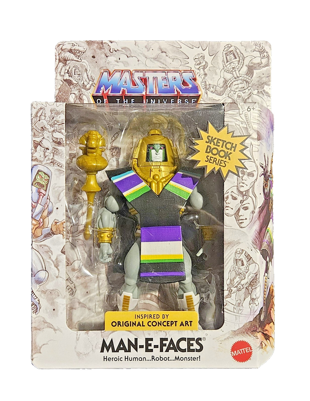 Masters of the Universe Origins Sketchbook Concept Art Man-E-Faces JHG88 🆕