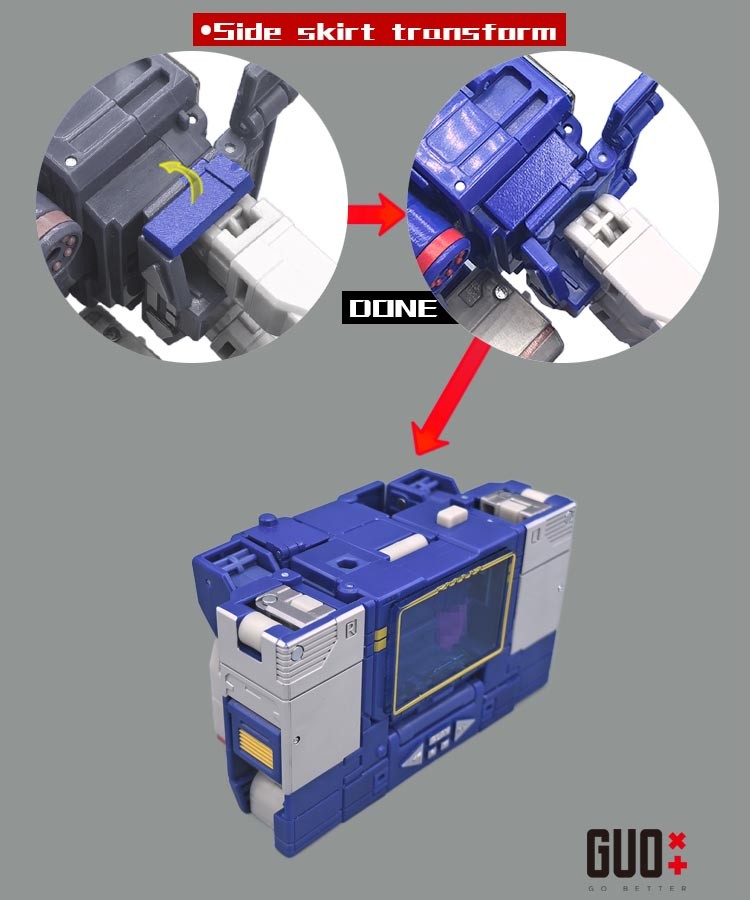 Side skirt Fills Shoulder Cannon Upgrade Kit For SS86 Soundwave by GOBetter 3D