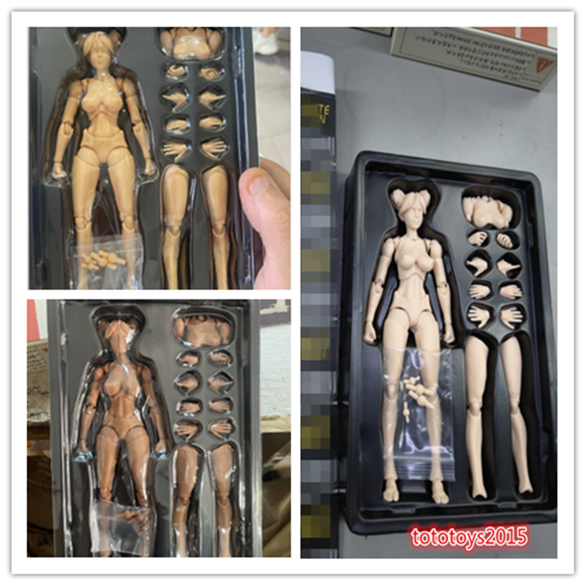Romankey 1/12 Girl Flexible Figure Female 6″ Joint Body &Head Figure Doll