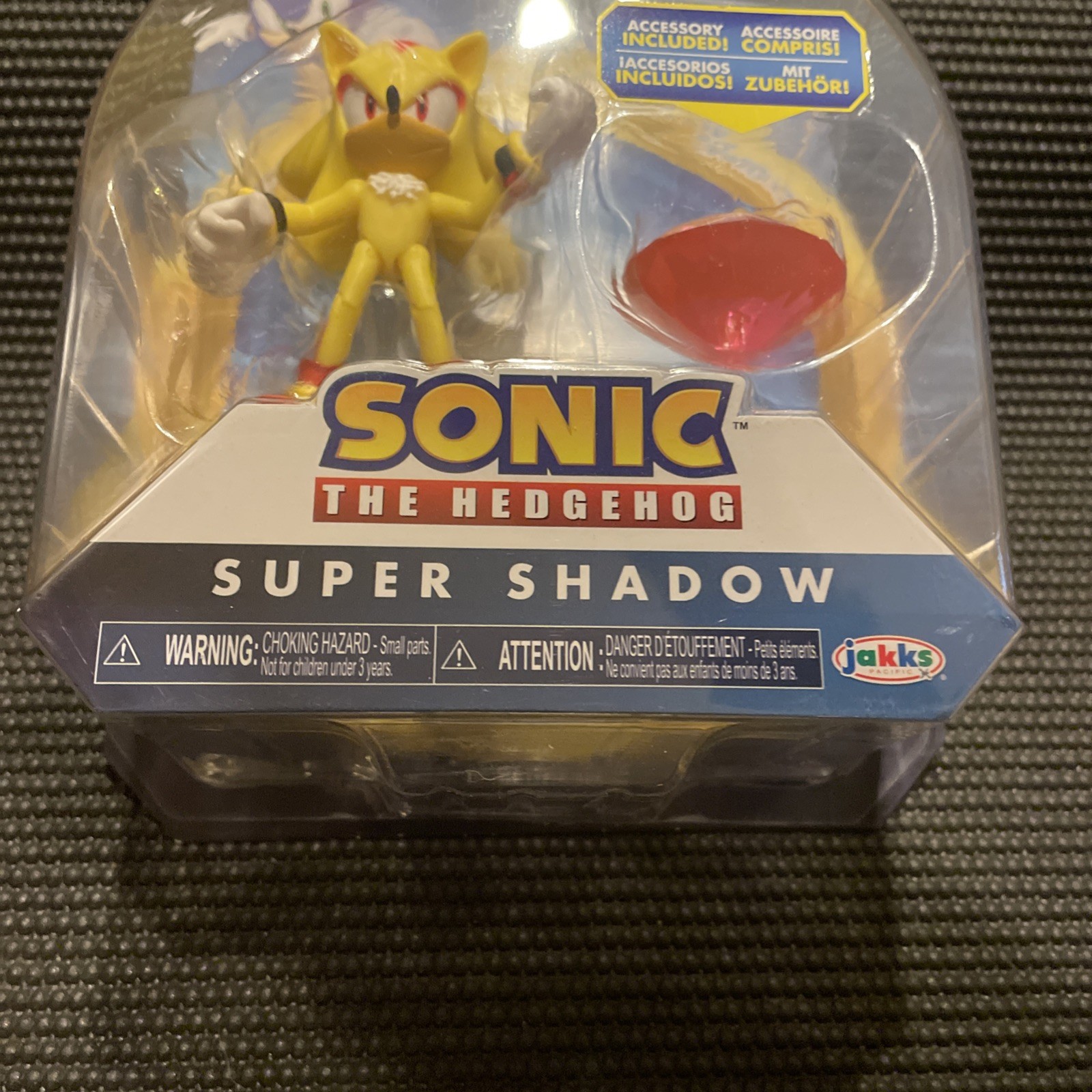 Sonic The Hedgehog Super Shadow with Chaos Emerald 4” Figure Jakks Pacific