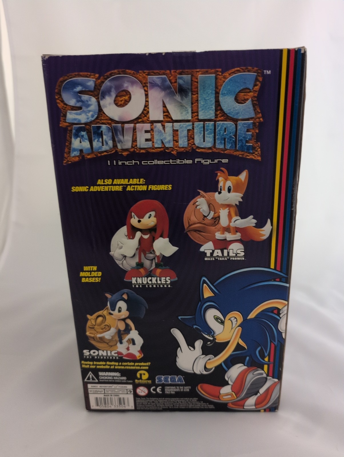 Vintage Sega Sonic Adventure 11″ Hedgehog Figure 1999 ReSaurus, New In Box
