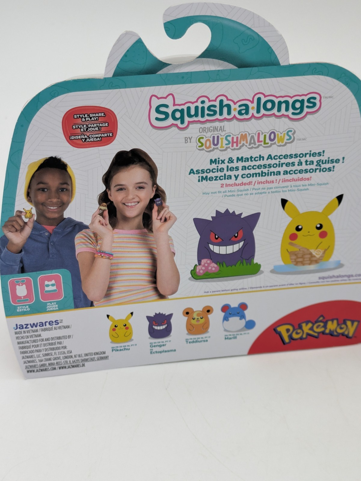 Pokémon Squishalongs Series 1 Mini Squish Complete Set of both packs 8 total sqs
