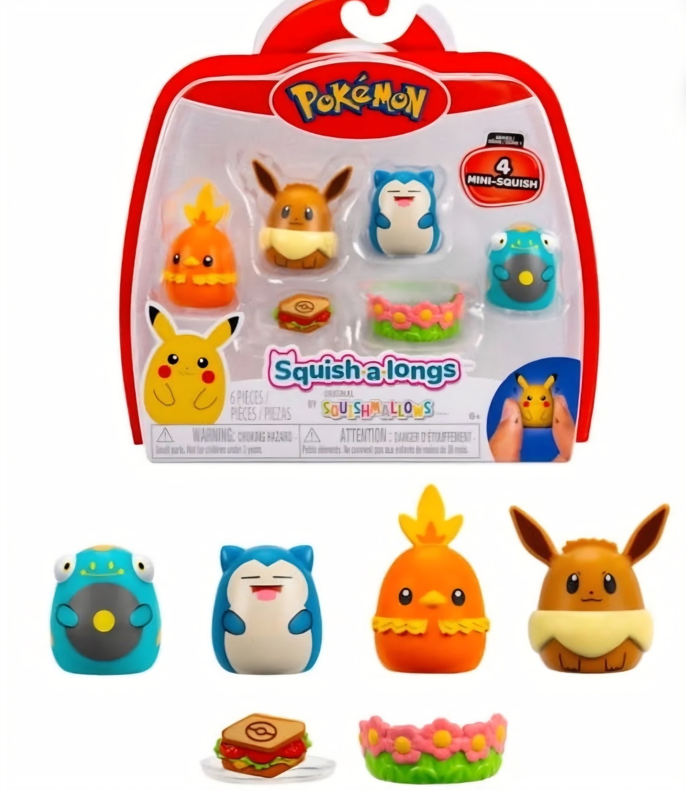 Pokemon Squish-a-longs By Squishmallows, Series 1, Squishalongs Mini Squishies