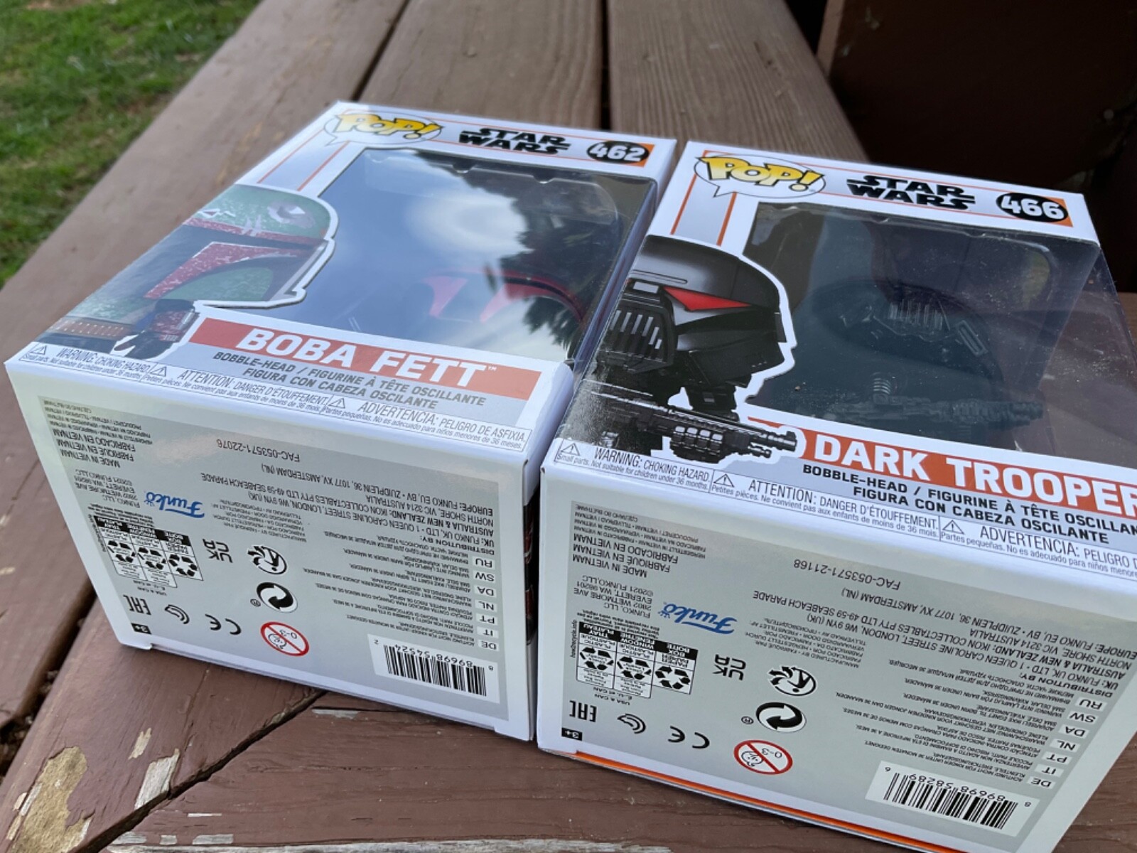 2 Star Wars Funko Pop Madalorian 2022 Boba Fett & Dark Trooper