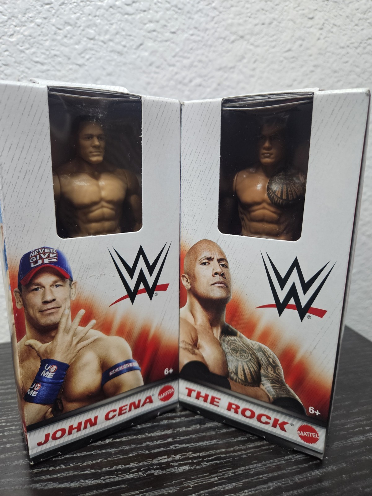 Mattel WWE John Cena & The Rock Action Figures Boxed 6+