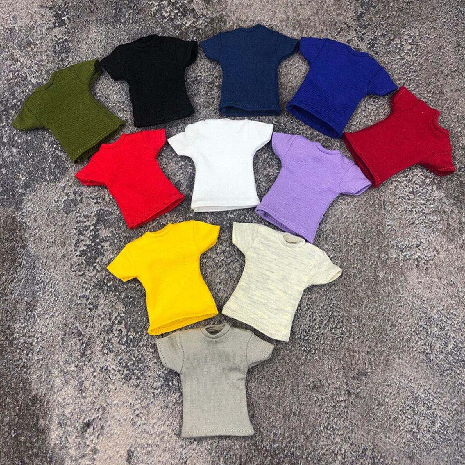 1/12 Scale Male Soldier T-Shirt Short Sleeve Clothes Model for 6″ Action Figure