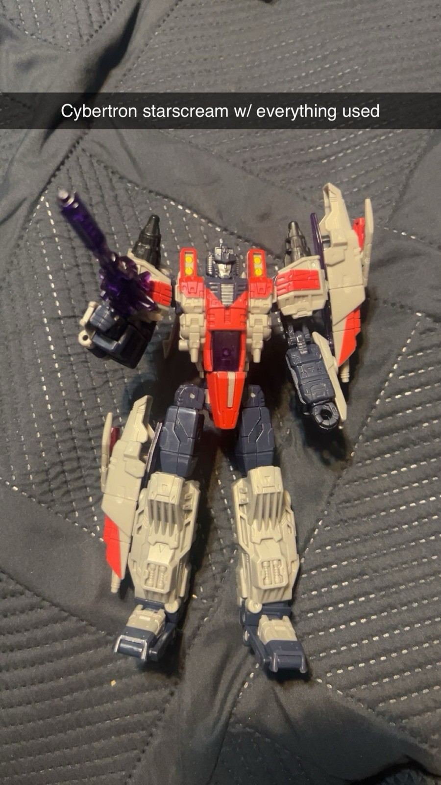 Transformers Starscream Cybertron Decepticon Action Figure Gray Red Blue