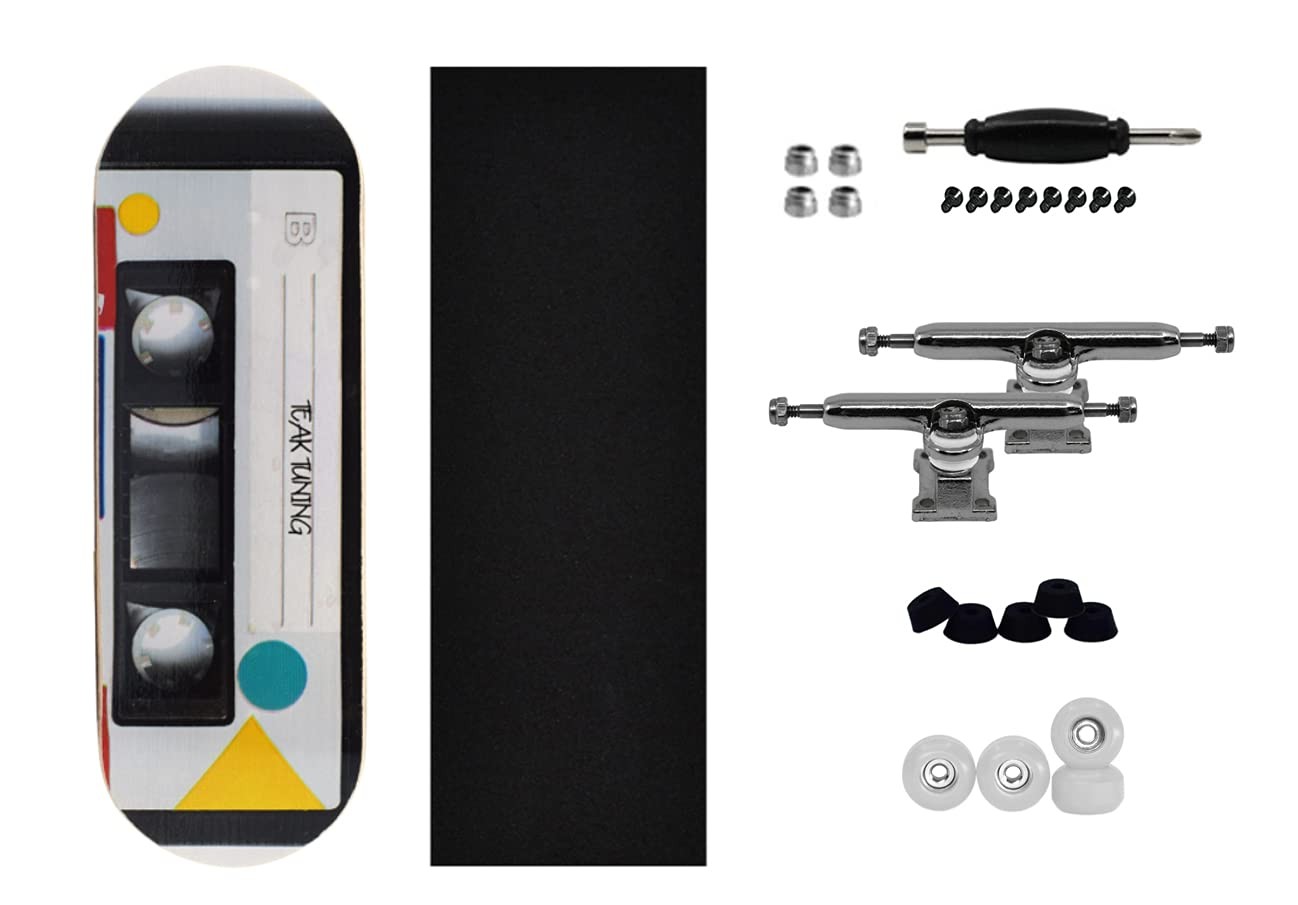 Fingerboard 32mm Pro Heat Transfer Graphic 34x97mm Fully Assembled Cassette Tape