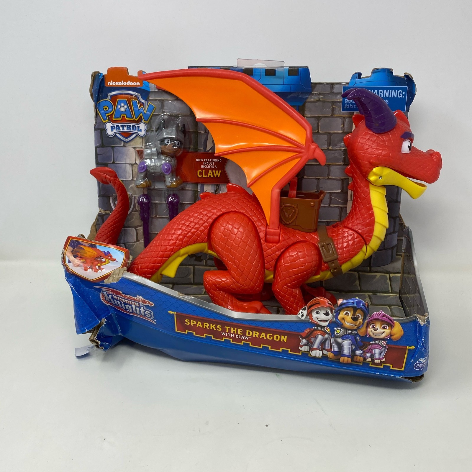 Spin Master PAW Patrol Sparks the Dragon & Claw, Red, 10-inch