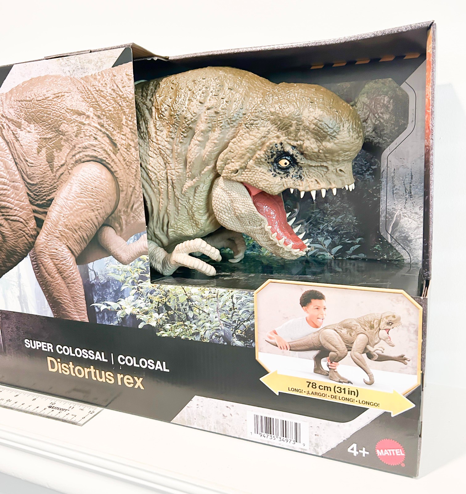 Jurassic World Rebirth Super Colossal Distortus Rex Dinosaur Figure, 31 Inch NEW