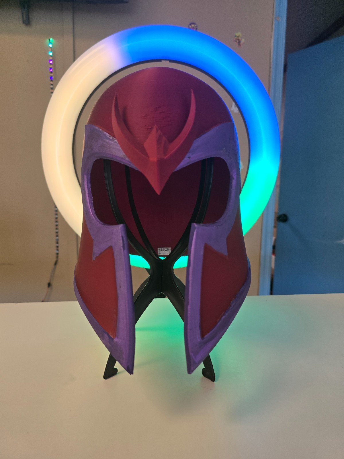 3D printed Magneto helmet, fully wearable for adult and children