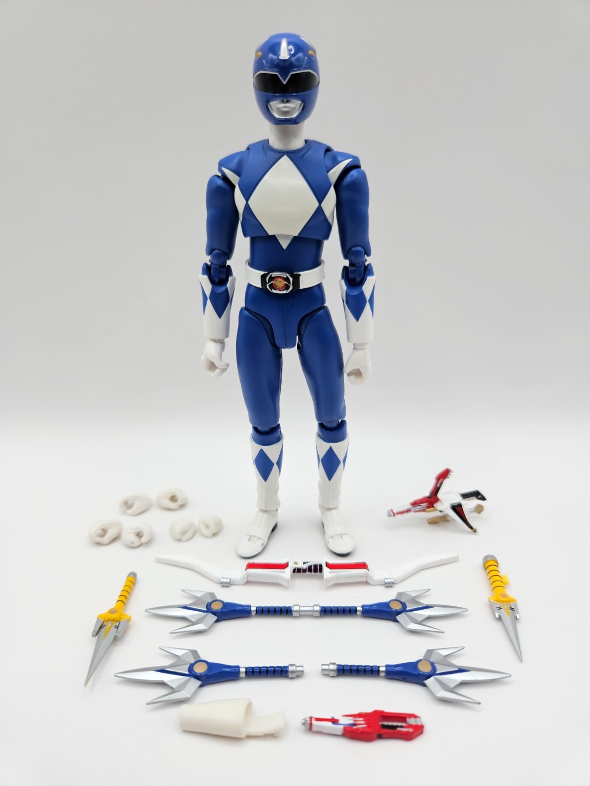 MMPR Bandai Figuarts Blue Ranger 20th Anniversary Adult Owned Complete NM+