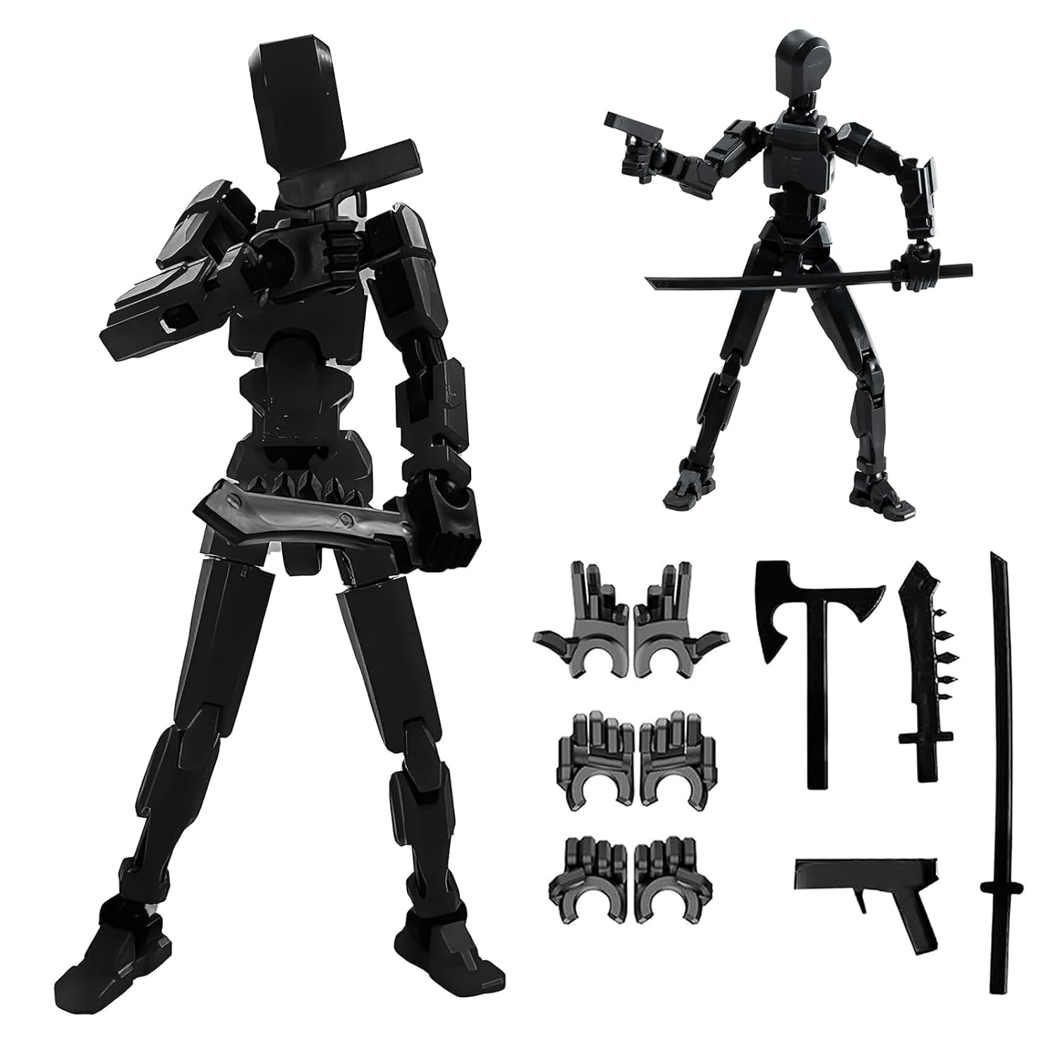 3D Printed Titan 13 Action Figure Upgrade Black Complete Assembly Collectible