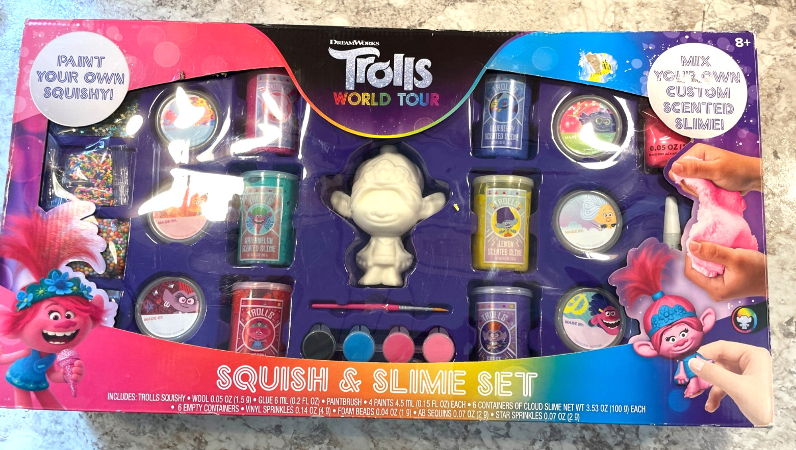 Dreamworks Trolls World Tour Squish & Slime Set New In Box Make Your Own Squishy