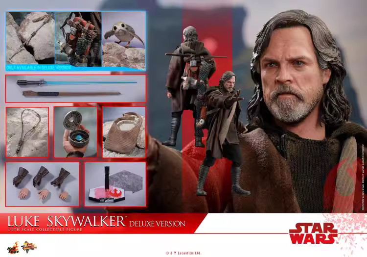 New Hot Toys MMS458 Star Wars The Last Jedi Luke Skywalker Mark Hamill in stock