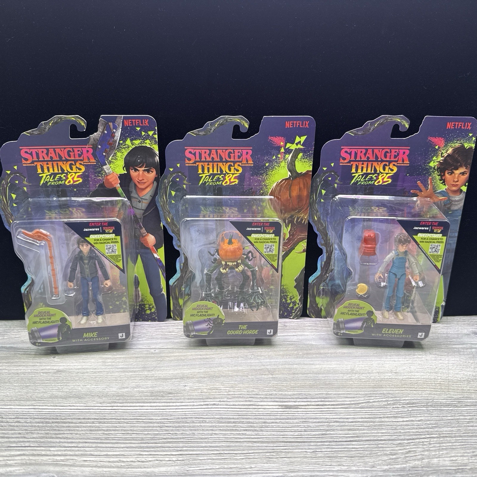 Stranger Things Tales From ’85 Jazwares Eleven Mike The Gourd Horde Lot of 3 New