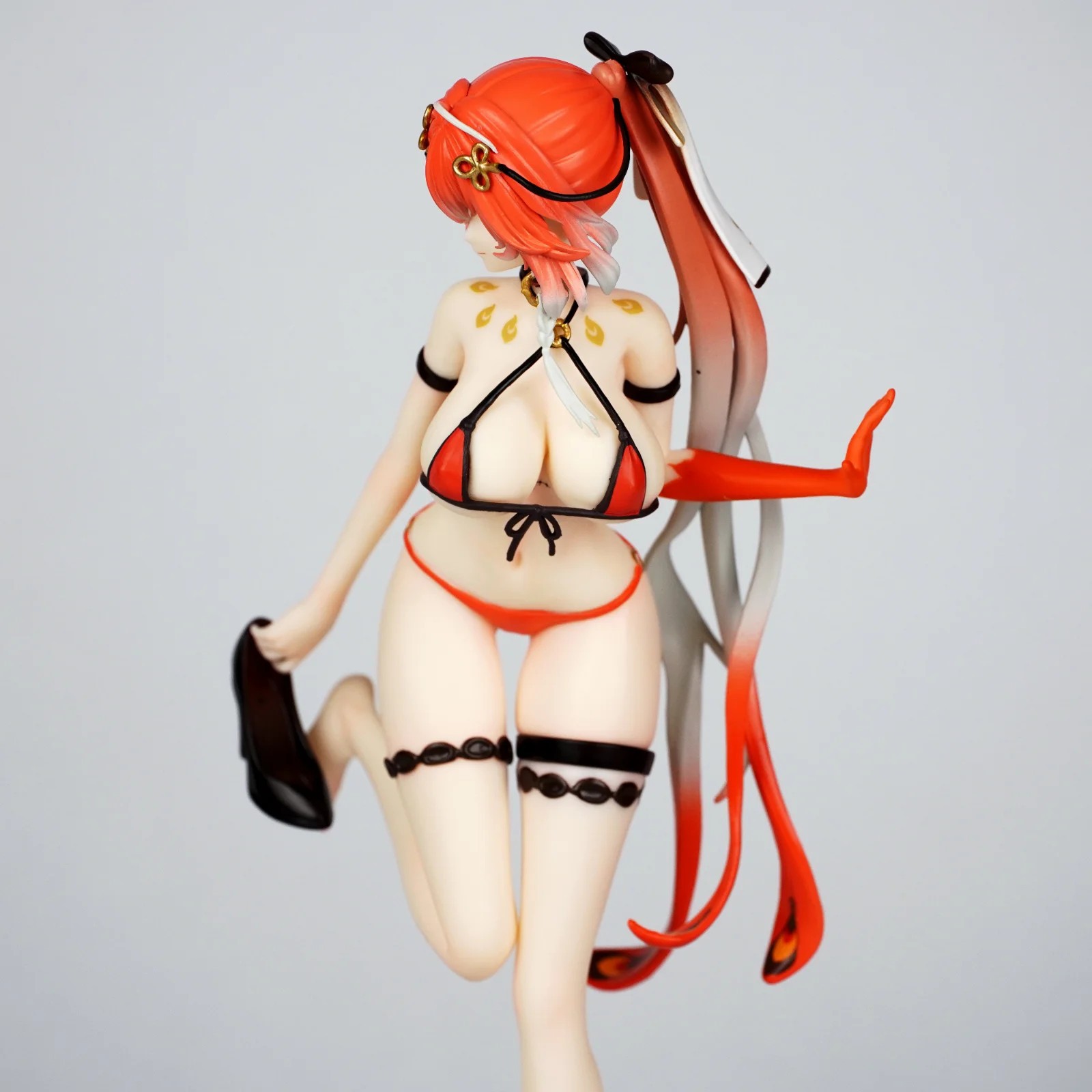 Anime Girl Figure Red Hair PVC Statue Collectible Display Model 27cm Unbranded