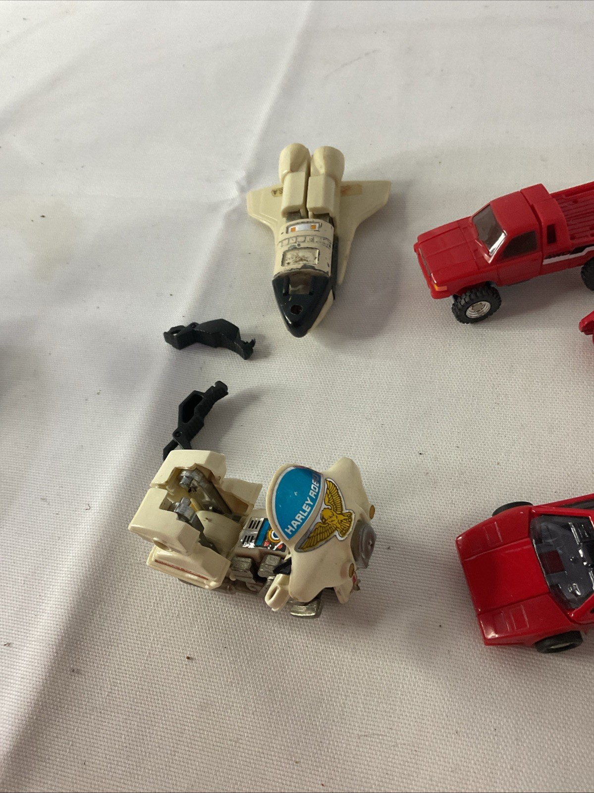 1980s Gobots Lot Of 4 Harley Robo Lamborghini Small Foot Turbo Shuttle