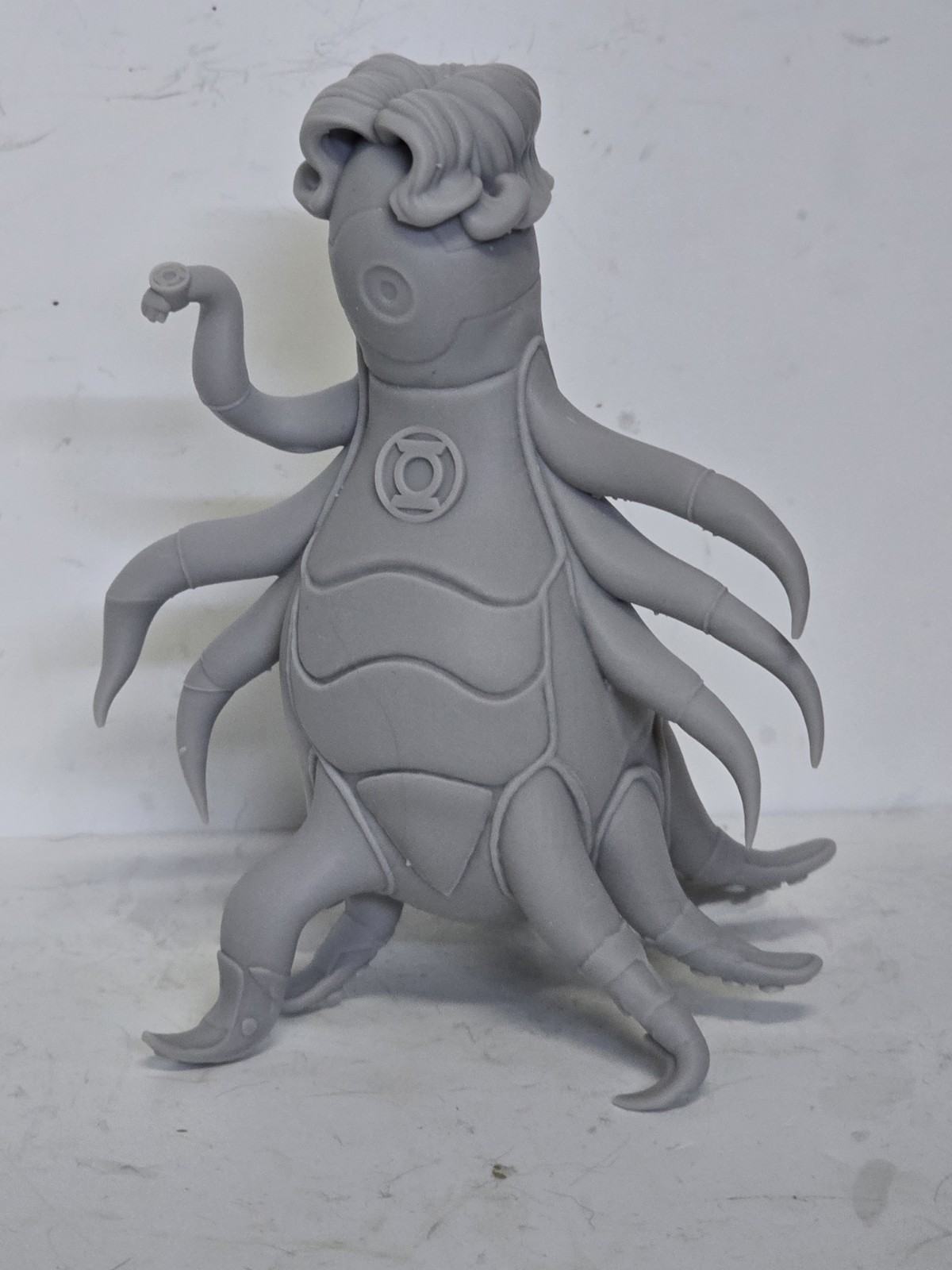3d Print GREEN LIGHT GANG LARVOX HEAD 7″ Select DC Multiverse SCALE