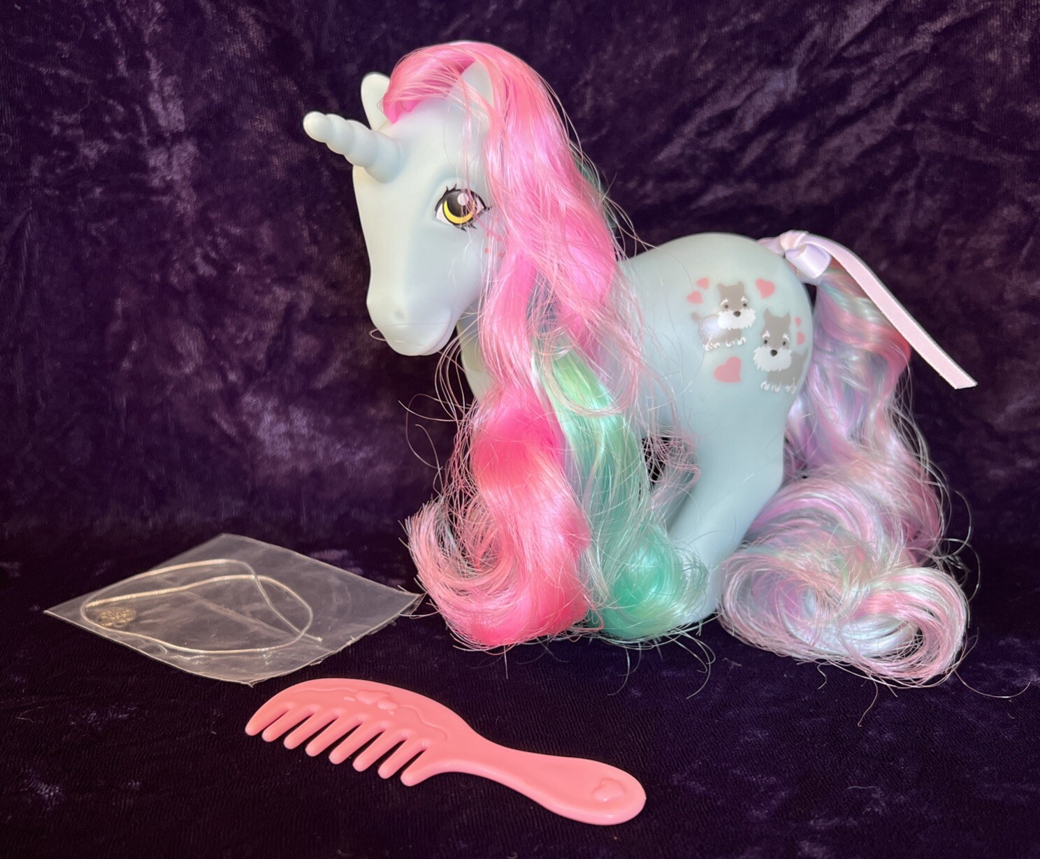 HQG1C Custom Little Pony Puppy Love Matte Edition G1 Style Schnauzer