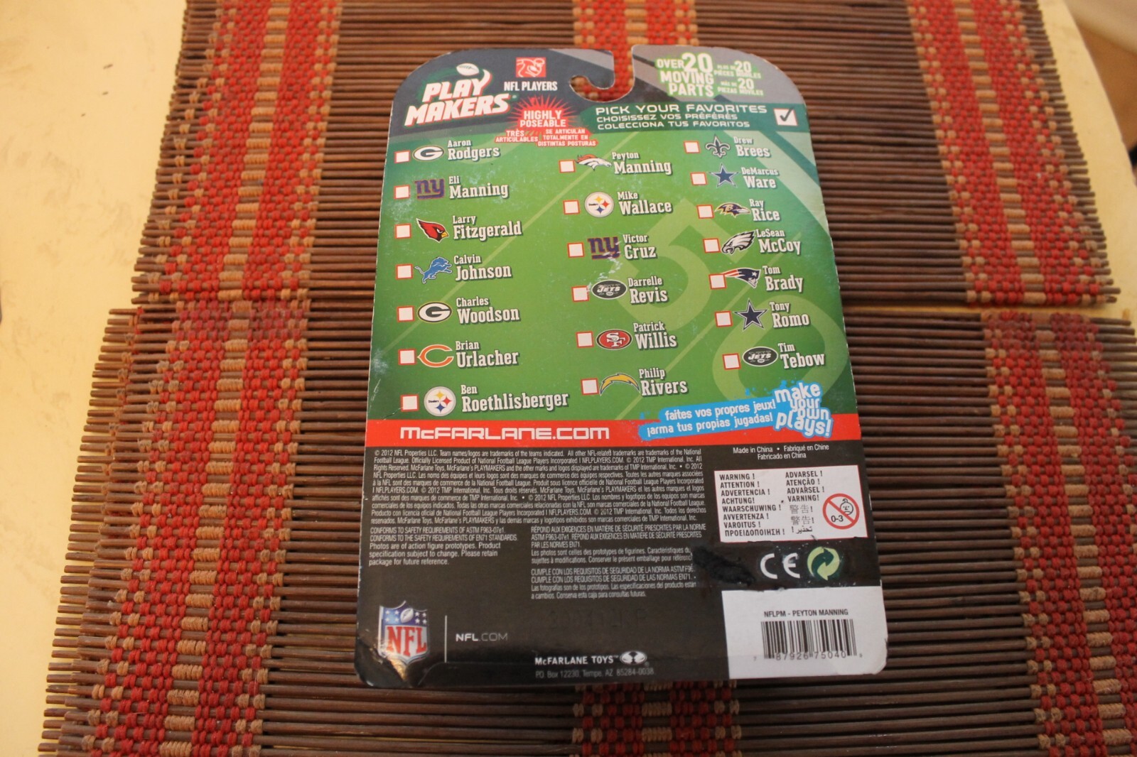 NFL PLAYMAKERS: BRADY, WILSON, BRYANT, LUCK, MANNING, TEBOW, ALLEN, FLACCO, WARE