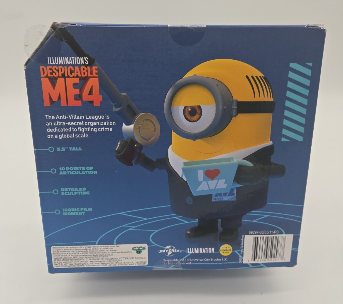 Despicable Me 4 Despicably Deluxe Collectible 5.5 inch/14cm Figure AVL Agent