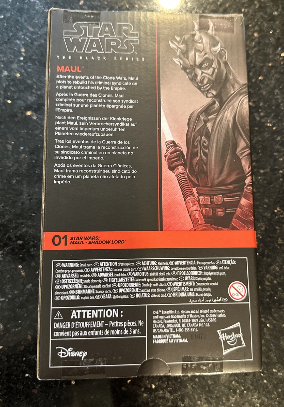 Hasbro Star Wars: The Black Series Maul (Maul Shadow Lord) 01 6 Inch NEW In Hand