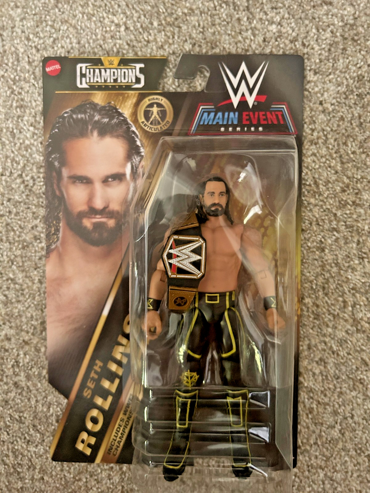 WWE Mattel Main Event Champions Series 5 Seth Rollins **Not Mint**