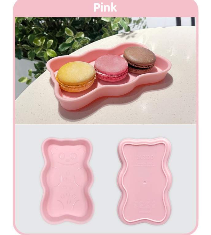 HARIBO BEAR Plate Tray 8 colors Microwave Dishwasher SAFE 10.6 * 17.2 cm