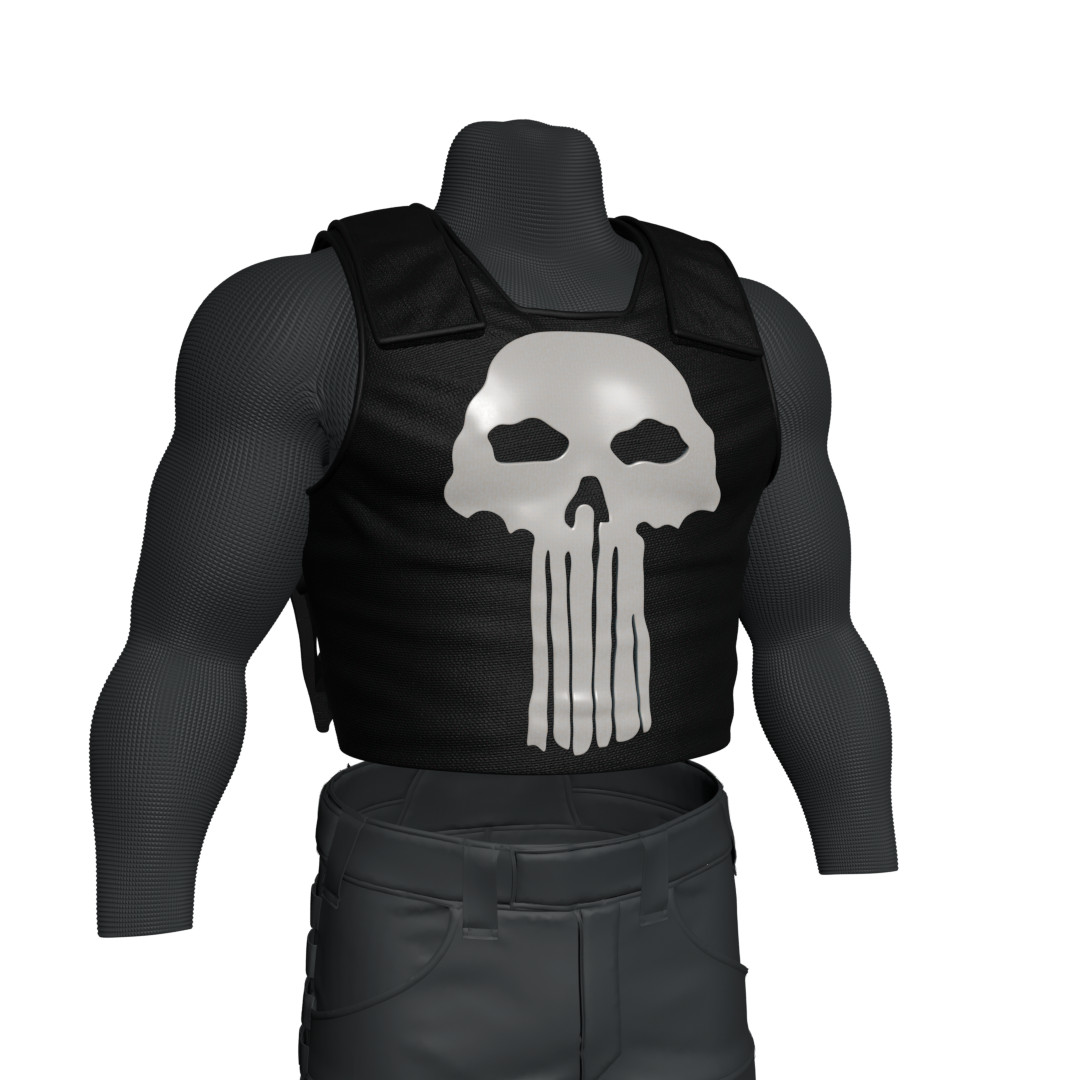 1/12 Scale Action Figure Chest Armor: Punisher (Checchotto)