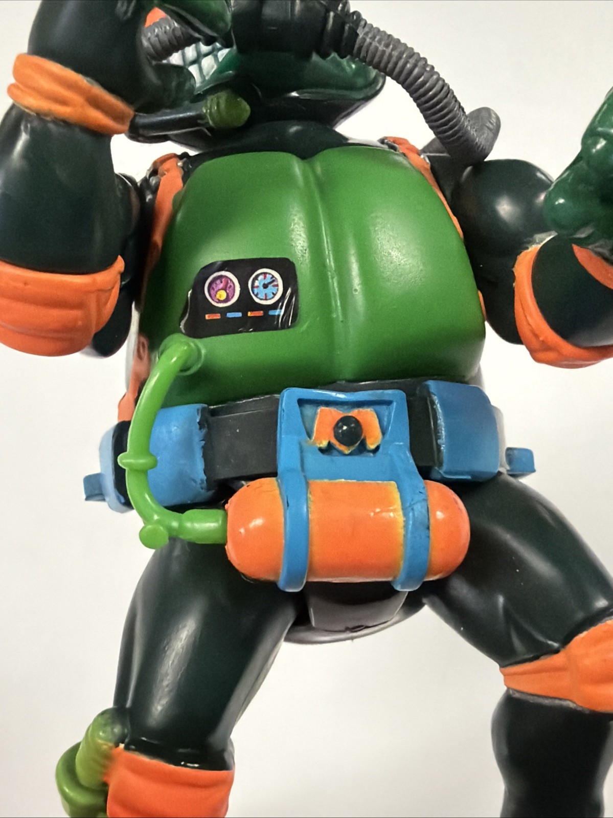 1992 Playmates Ninja Turtles Michelangelo Navy Seal Mike Belt Scuba Tank & Hoses
